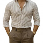 Men's Classic Striped Office Wear Shirt