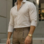 Men's Classic Striped Office Wear Shirt
