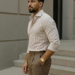 Men's Classic Striped Office Wear Shirt
