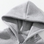 Half Zipper Solid Hoodie for Men