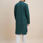 Tavasya Men Rayon Blend Striped Regular Kurta