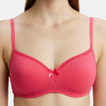 Women Wirefree Padded Super Combed Cotton T-Shirt Bra