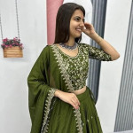 Women's Embroidered Lehenga Choli with Dupatta