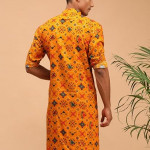 Men's Cotton Blend Patola Kurta