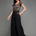Women's Self Design Cut-Out Georgette Jumpsuit