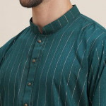 Tavasya Men Rayon Blend Striped Regular Kurta