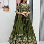 Women's Embroidered Lehenga Choli with Dupatta