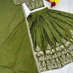 Women's Embroidered Lehenga Choli with Dupatta