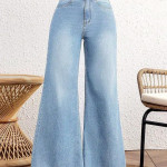 Bell Bottom Jeans for Women High Waist Stretchable Flared Denim