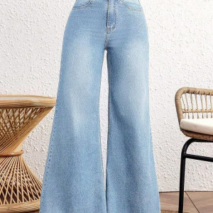 Bell Bottom Jeans for Women High Waist Stretchable Flared Denim