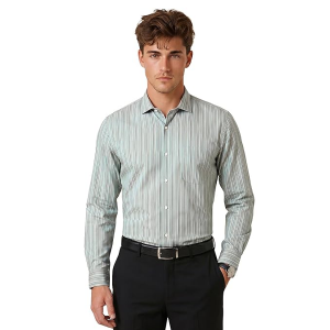 Men's Slim Fit Solid Formal Shirt with Full Sleeves
